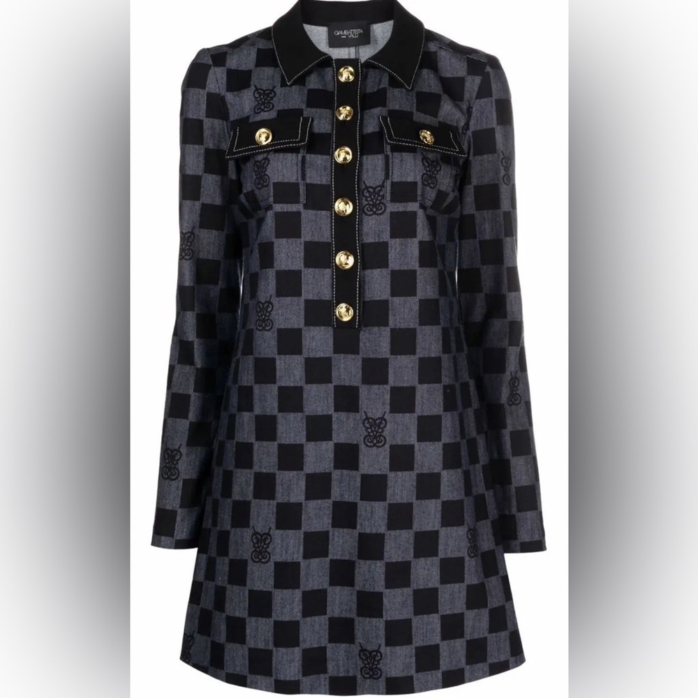 Giambattista Valli - Denim Checkered Dress NTW